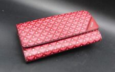 Bally Wallet Red Designer Long Bi-Fold Wallet / Purse 10 Card Holder