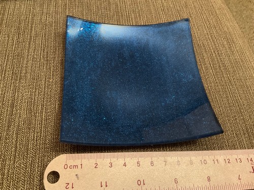 Sparkly glass dish - dish,, blue