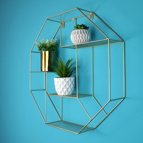 Modern metal hexagon wall - modern,