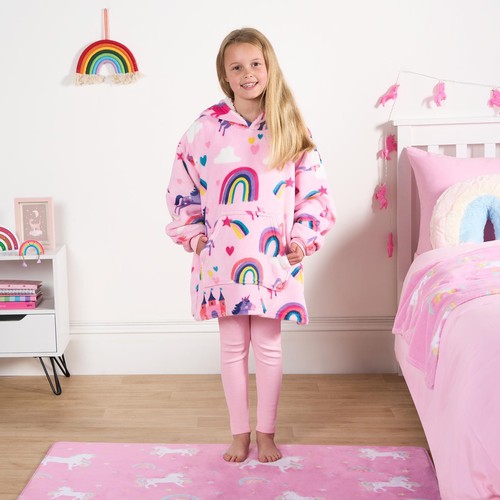 Rainbow hoodie oversized - rainbow,