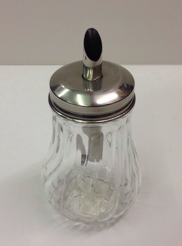 Glass sugar dispenser with - dispenser,