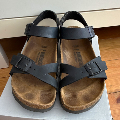 Birkenstock rio black leather - birkenstock,
