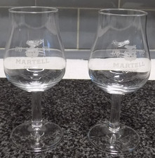 2 Martell Cognac Glasses
