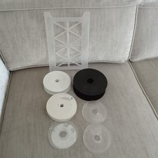 Bundle/Job Lot 7 Empty Plastic Ribbon Spools Various Sizes Ideal Craft Storage