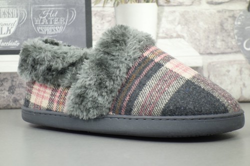 Plaid slippers warm winter - warm,