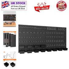 48x24 Inch Black Pegboard Wall