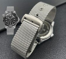 Steel Mesh Strap Bracelet Milanese For Omega Speedmaster Seamaster 20mm Band