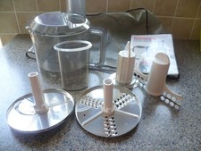 KENWOOD GOURMET  FOOD PROCESSOR BOWL LID And Blades  cover& book