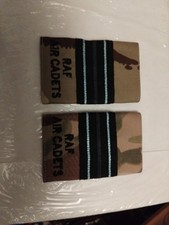Pair Of RAF Air Cadets Flight Lieutenant MTP Rank Slides, Excellent Condition