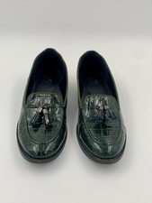 Ladies Loafers Moda In Pelle Eadellia Mocc Crocs Green Patent Leather Size Uk 7