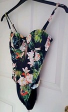 Ted Baker Sirinea Entangled Enchantment Swimsuit Dark Blue 32 A/B BNWT Floral