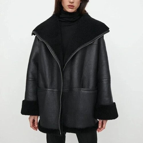 Women raf shearling fur - b3,