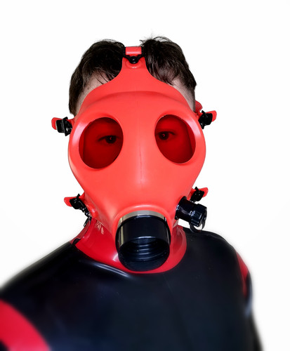 New fetish rubber breath play - new,