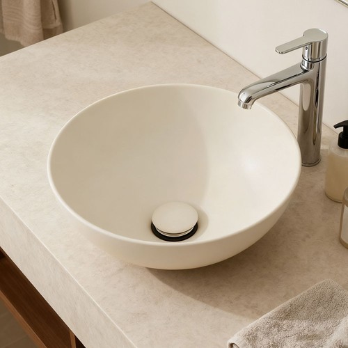Cream ceramic countertop - ceramic,