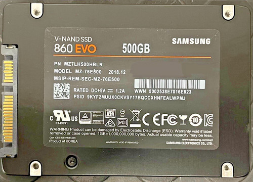 Samsung 500gb 860 - 500gb, ssd