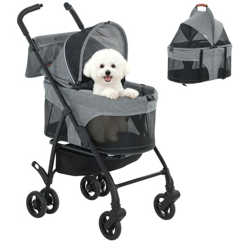 Pawhut foldable pet stroller - foldable,