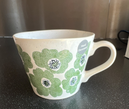 Nutmeg hand decorated ceramic - hand,