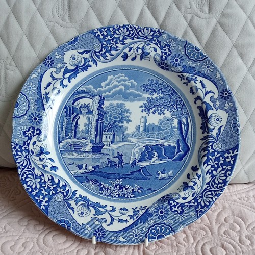 Spode blue italian plate - italian,