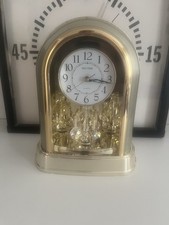 Rhythm Unisex Two Tone Mantel Clock - Gold