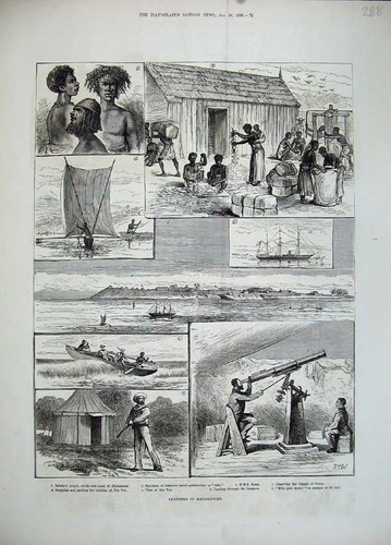 Original old antique print - original,