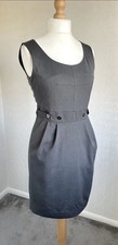 Hobbs NW3 Grey Pencil Dress Wool Blend Size 12 - A1172