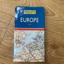 Philips Europe Sheet Map 56 Miles To 1 Inch 1990 