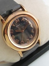 MARC JACOBS WATCH WOMENS MARCI MBM1184 GOLD STAINLESS STEEL  LEATHER GENUINE