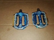 Shimano PD-MX15 Pedals 9/16  Blue Old School BMX 1980s Used Bmx Parts