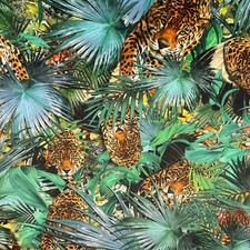 TROPICAL PRINTED VELVET FABRIC