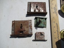 4 Vintage Metal Door Locks
