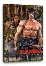 RAMBO CC3 FIRST BLOOD PART 2 CANVAS Wall Art Poster Print 30x20 CANVAS