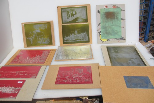 Vintage metal printing plate - metal,