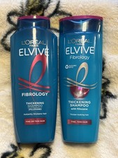 L'Oreal Elvive Fibrology Thickening Shampoo 400ml + 300ml - New 