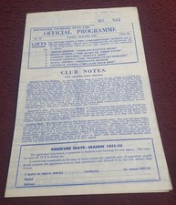 Southport v Select XI Programme Bob Hacking Football Testimonial Match 28/4/1953