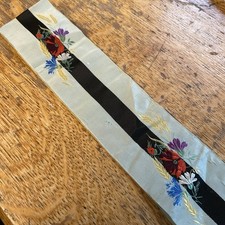 Vintage c 1930s silk 6cm wide jacquard ribbon trim made in France c 90cm