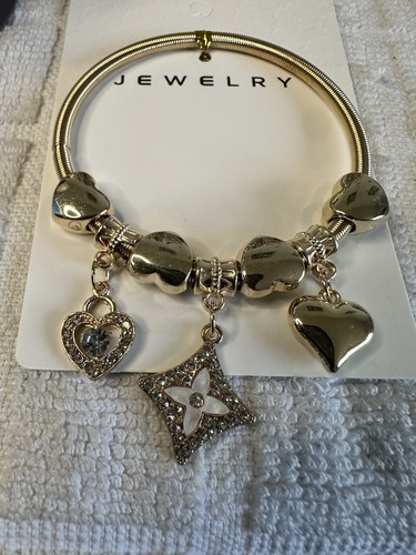 New gold tone - tone, heart