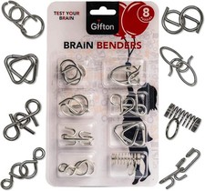 Gifton - Metal Brain Teaser Wire Jigsaw Puzzle - Mind Iq Test Toy - Kid'S Gift