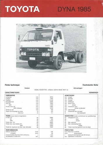 Truck brochure toyota dyna - toyota,