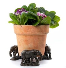 Potty Feet Elephant Figures Plant Pot Feet - Handmade Ornaments - 3pcs