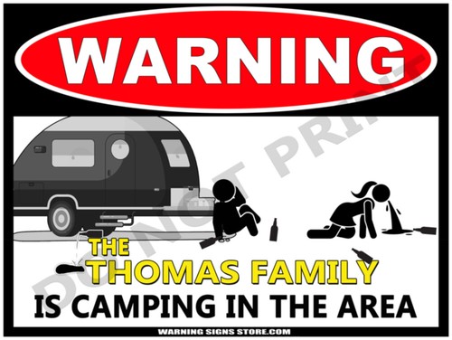 Personalized camping sign - personalized,
