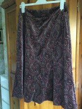 BEAUTIFUL DAVID NIEPER PAISLEY, VELVET SKIRT. SIZE 10. EXC CONDITION.