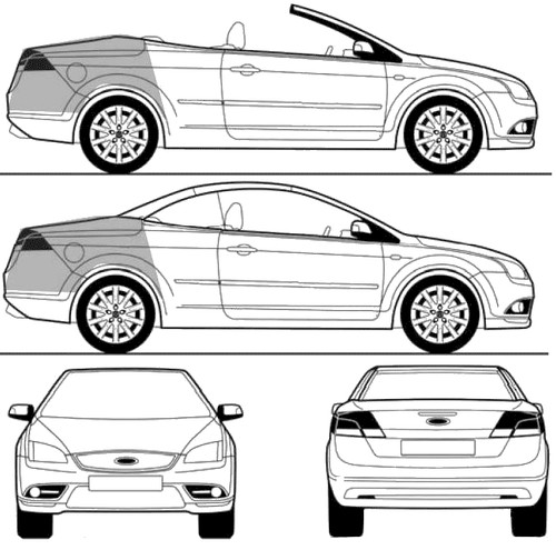 Photo blueprint ford - ford, focus