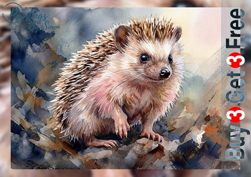 Hedgehog print on - hedgehog,