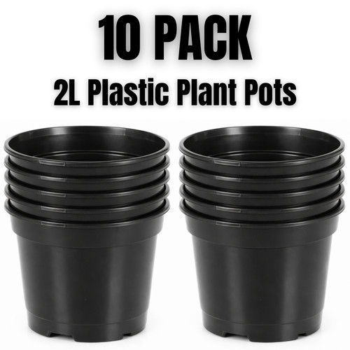 Plastic plant pots black - 2l,