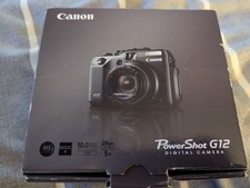 Canon PowerShot G12 Digital Camera Box Manual Batteries