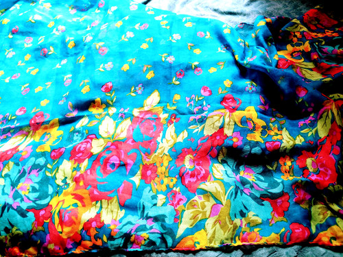 Vintage floral sarong - vintage, beach