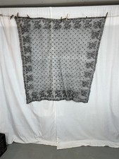 antique lace shawl black