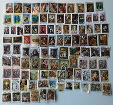 Paintings and art stamps - and,