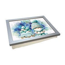 Personalized Christmas Gonk Lap Tray with Macaroons – Custom Photo Gift