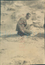 1935 Cruden Bay Beach Scotland 2.6x1.8" Orig Photo Yarrow